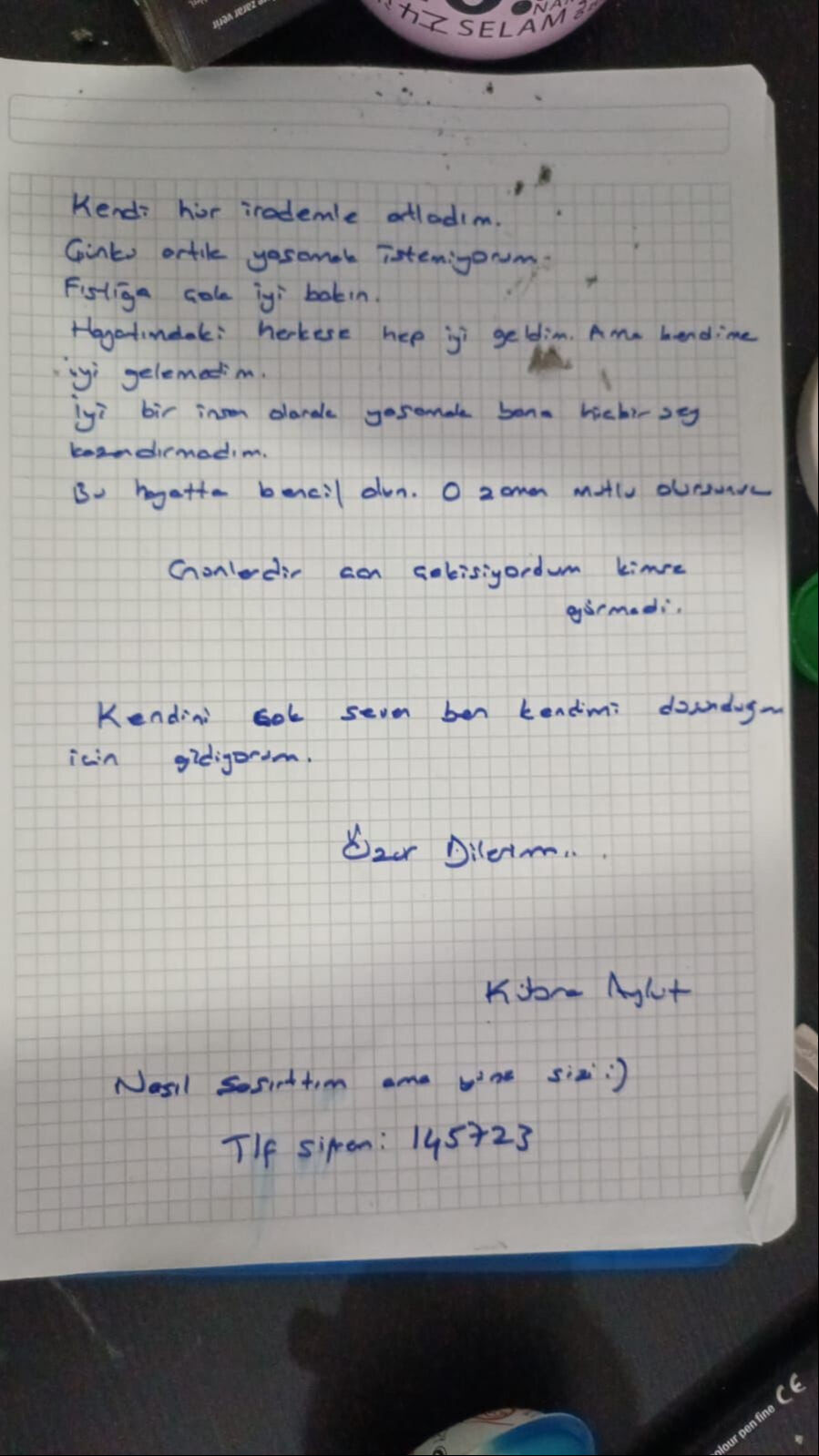 Fenomen Kubra Aykutun Intihar Mektubu Ortaya Cikti