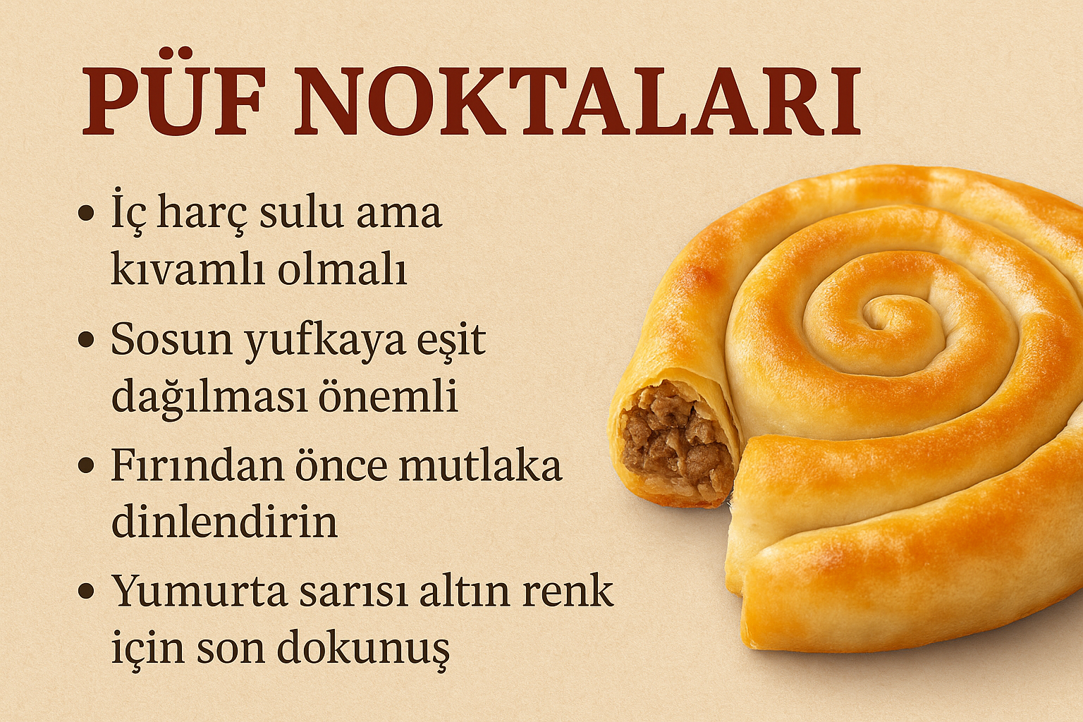 Lezzet Kıymalı Gül Böreği