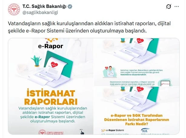 Bakanliktan E Rapor Hamlesi