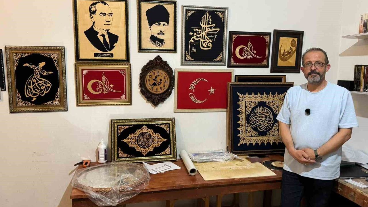 Ahşaba sanatla hayat veriyor: 12 yıllık naht tutkusu
