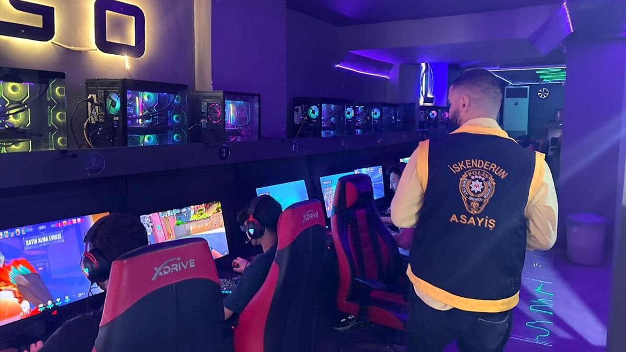 İskenderun ilçesinde internet kafe ve oyun alanları denetlen