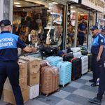 Mersin'de kaldırım ve yol işgali yapan iş yerleri denetlendi