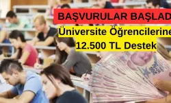 Üniversite Öğrencilerine 12.500 TL Destek