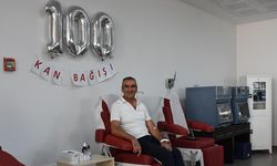 Gönüllü bağışçı akademisyen 100. kez kan bağışında bulundu