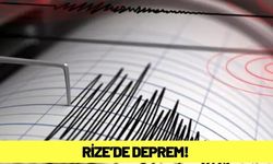 Rize'de deprem