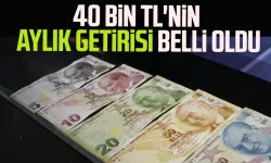 40 bin TL'nin Aylık faiz getirisi belli oldu