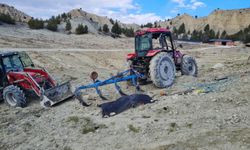 Burdur'da devrilen traktörün altında kalan sürücü hayatını kaybetti