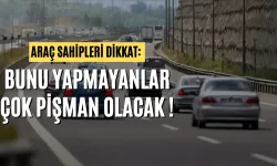 Araç Sahipleri Dikkat: Bunu Yapmayanlar Çok Pişman Olacak !