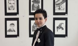 Ankaralı minik ressam 9 yaşında ilk kişisel sergisini açtı