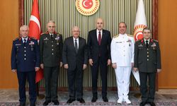 TBMM Başkanı Kurtulmuş, Milli Savunma Bakanı Güler ve TSK komuta kademesini kabul etti