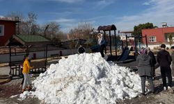 Osmaniye'de çocukların kar hasreti sona erdi