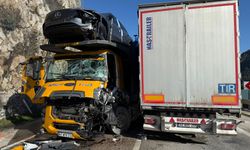 Burdur'da 2 tırın çarpıştığı kazada sürücüler yaralandı