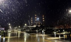 Edirne'de kar yağışı başladı