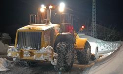 Göksun kırsalında kar mesaisi