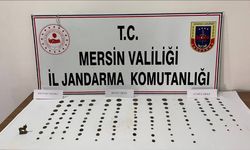 Mersin'de 125 sikke ve hayvan figürü ele geçirildi