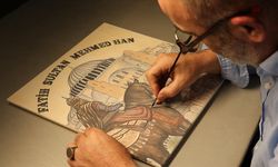 Türk tarihini 27 metrelik çini eserle anlattı