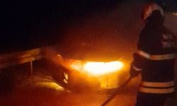 Altınözü'nde araç yangını