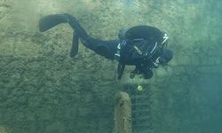 Diyarbakır'da su altındaki yaklaşık 2 bin 400 yıllık tarihi yapılar görüntülendi