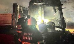 Dörtyol'da tır yangını