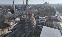 Edirne'de tarihi Makedon Kulesi'nin dış cephe çalışmaları tamamlandı