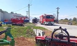 Karton yüklü kamyonet seyir halindeyken yandı