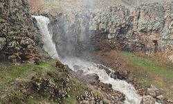 Muş'ta şelaleler daha coşkulu akmaya başladı