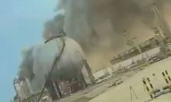 Suudi Arabistan'daki Ras Tanura'daki Suudi Aramco tesislerinde İHA saldırısı sonrası yangın çıktı