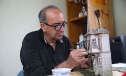 Doğadan topladığı atıkları diorama yöntemiyle üç boyutlu eserlere dönüştürüyor