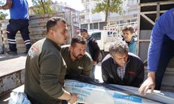 Kumluca'da hortumdan zarar gören seralar için üreticilere naylon desteği