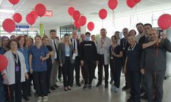 Mersin'de ilik kanserini yenen kadın, hastaneden gökyüzüne bırakılan balonlarla taburcu edildi