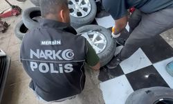 Mersin'de pikabın lastiklerine gizlenmiş 8 kilo 266 gram eroin ele geçirildi