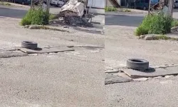 Samandağ’da Çukurlu Yola ‘Tekerlekli’ Önlem!