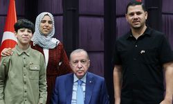 Cumhurbaşkanı Erdoğan, Gazzeli Ebu Cezer ve ailesini kabul etti