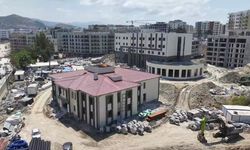 Defne ilçe jandarma komutanlığı hizmet binasında inşaat çalışmaları sürüyor