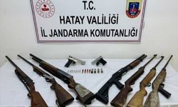 Dörtyol ilçesinde ruhsatsız 2 tabanca ve 7 tüfek ele geçirildi