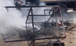 Osmaniye'de elektrikli motor alevlere teslim oldu