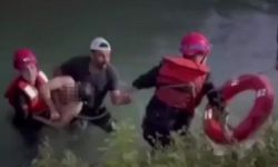 Sulama kanalına düşen genci itfaiye ekipleri kurtardı