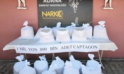 Adana'da tırda 1 milyon 800 bin uyuşturucu hap ele geçirildi