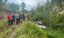 Feke ilçesinde uçuruma yuvarlanan otomobilin sürücüsü yaralandı