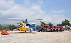 Mersin'de helikopter destekli orman yangını tatbikatı yapıldı