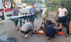 Motosikletiyle yola savrulan sürücü yaralandı