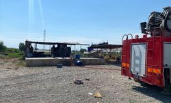 (Yerel)Serik'te çıkan yangında baraka kullanılamaz hale geldi