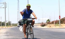 Kocaeli'den umreye gitmek için yola çıkan bisikletli Suriye'ye giriş yaptı