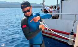 Milli sporcu Görkem Gedik, serbest dalışta Türkiye şampiyonu oldu