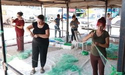 SAMANDAĞ’DA BALIK AĞLARI ÖRÜLÜYOR, ÜRETİM GÜÇLENİYOR