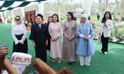 Emine Erdoğan, Kırgızistan'da lider eşleriyle buluştu