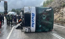 Burdur'da yolcu otobüsünün devrilmesi sonucu 1 kişi öldü, 9 kişi yaralandı