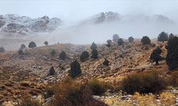 Kaş'ın yüksek kesimlerine kar yağdı
