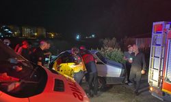 Osmaniye'de köprüdeki bariyere çarpan otomobilin sürücü ağır yaralandı