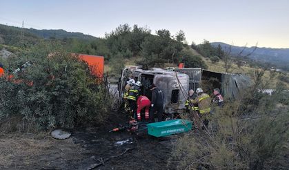 “Hatay Otobanında Korku Dolu Anlar: Tır Yandı, 2 Can Gitti, Anguslar Yola Saçıldı”